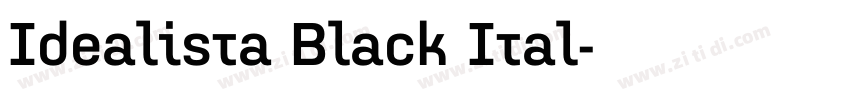 Idealista Black Ital字体转换